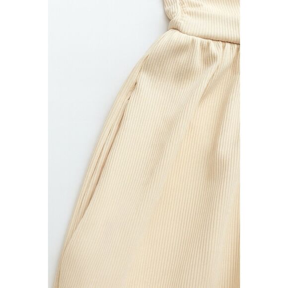 Women’s Ribbed V-Neck Sleeveless Wide-Leg Jumpsuit – (Size XL) - Picture 3 of 5